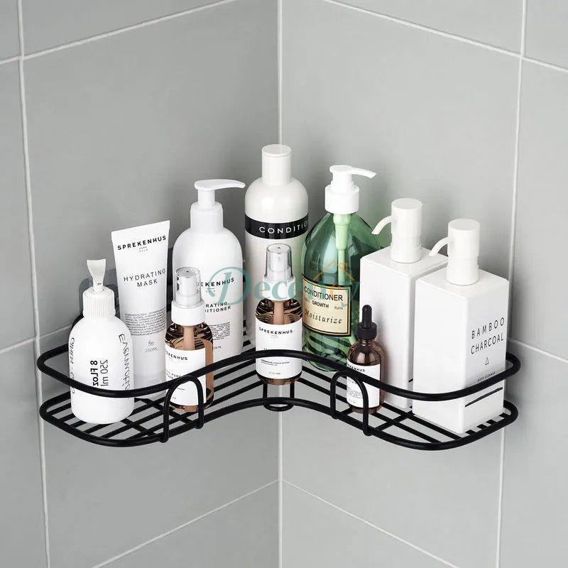 Wall Mounted 3m Sticker Bathroom Shelves Corner Storage Rack - Decency