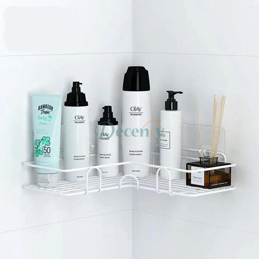 Wall Mounted 3m Sticker Bathroom Shelves Corner Storage Rack - Decency