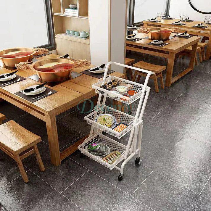 3-Tier Kitchen Fruits And Vegetables Folding Storage Rack - Decency