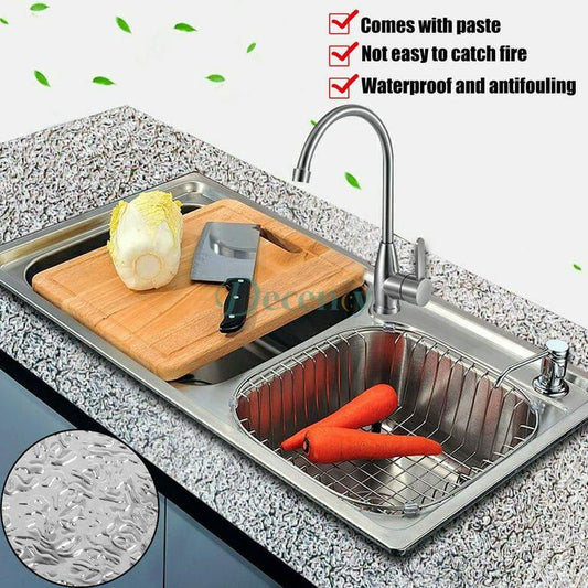 Self Adhesive Kitchen Oil-Proof Waterproof Aluminum Foil - Decency