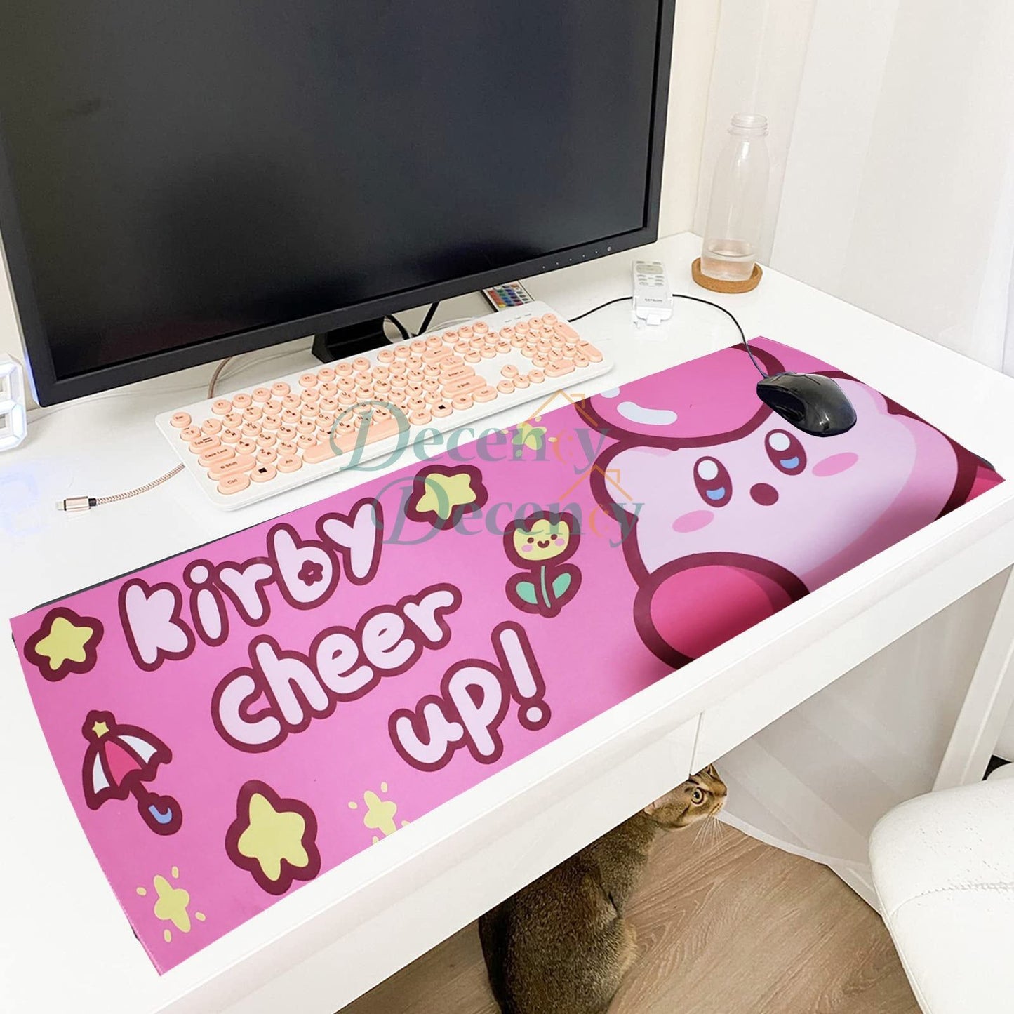 Cute Mouse Pad,Large Gaming Desk Mouse mat Cartoons Keyboard Pad,Laptop Desk Mat for Gaming, Writing, or Home Office Work 32 x 12 - Decency