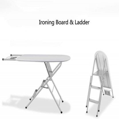 Folding Ironing Board Ladder Multi-Functional With 3-Steps Ladder