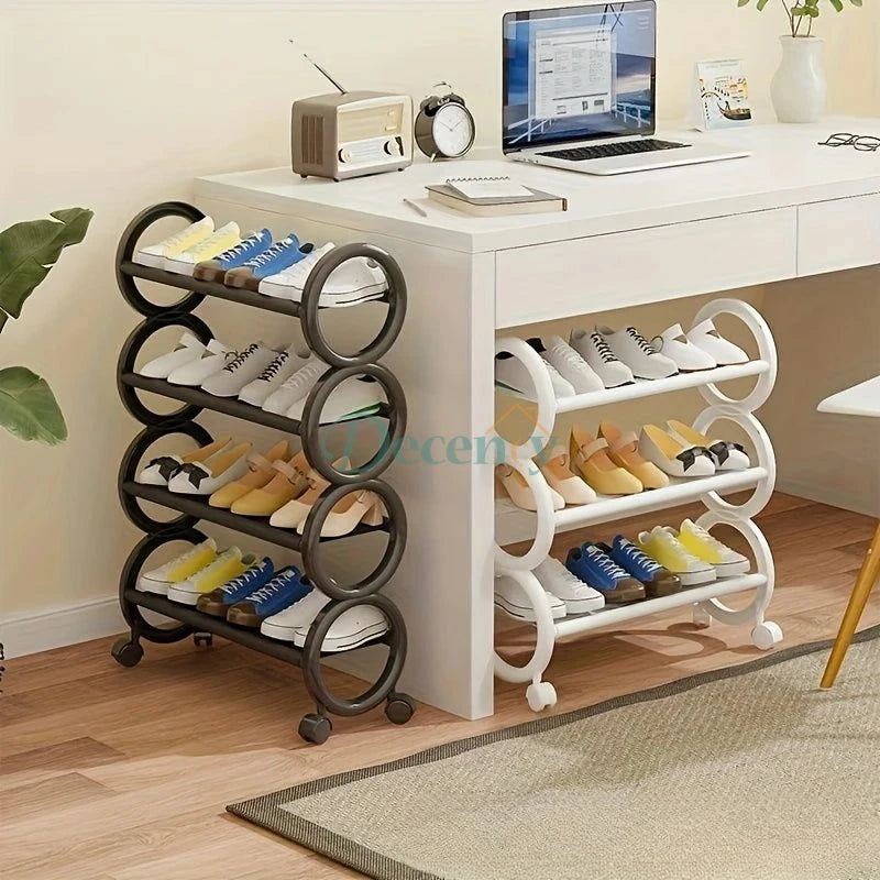 4 layer rtable Shoe Organizer Compact Design