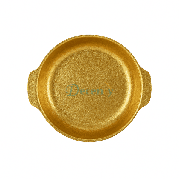 Golden Textured Serving Bowl