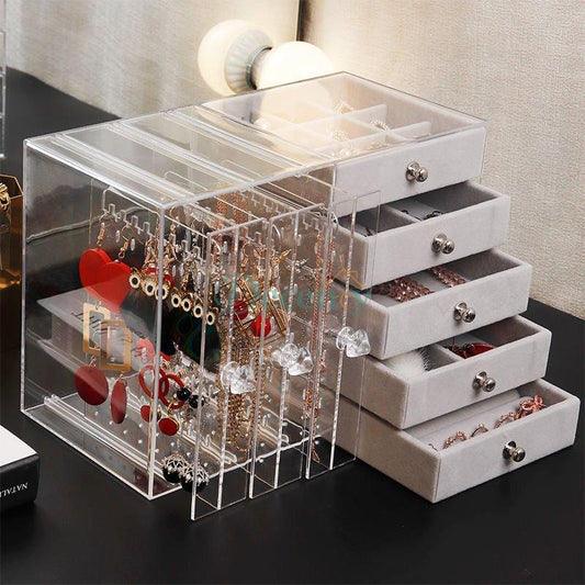 Large Capacity Jewellery Storage Box, Transparent Display Stand - Decency