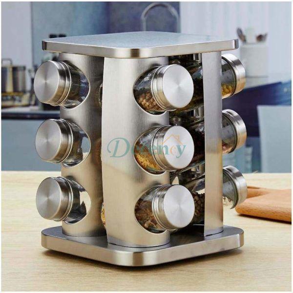 Stainless Steel 12 Pcs Jar Rack – Decency