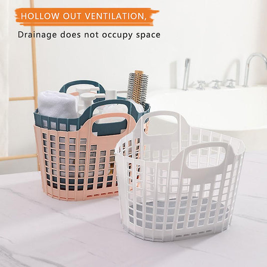 Foldable Shopping Basket Bathroom Shower Basket Plastic Basket with Handle