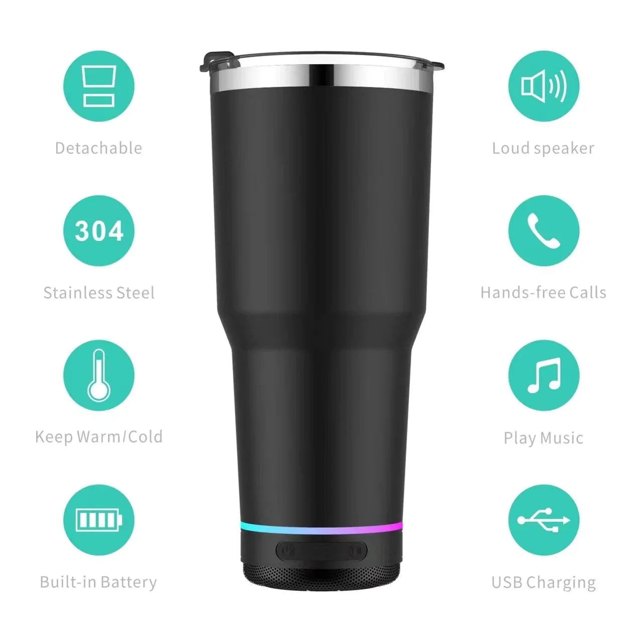 Bluetooth Speaker Stainless Steel Tumbler Bluetooth