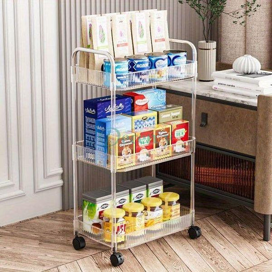 3 Layer Ripple Square Transparent Shelf