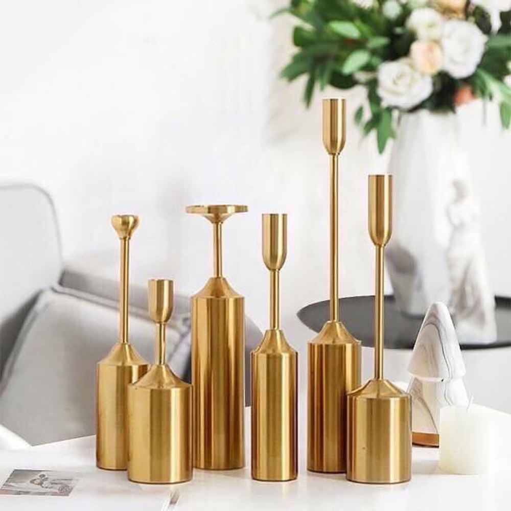 Set of 6 Metal Decorative Candle Holders