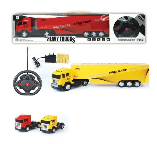 Four way Remote Control Heavy Truck Rechargeable with Steering Led lights