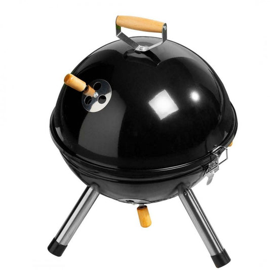 Portable Football Style BBQ Grill with Heat Control | Countertop Charcoal Barbecue Grill