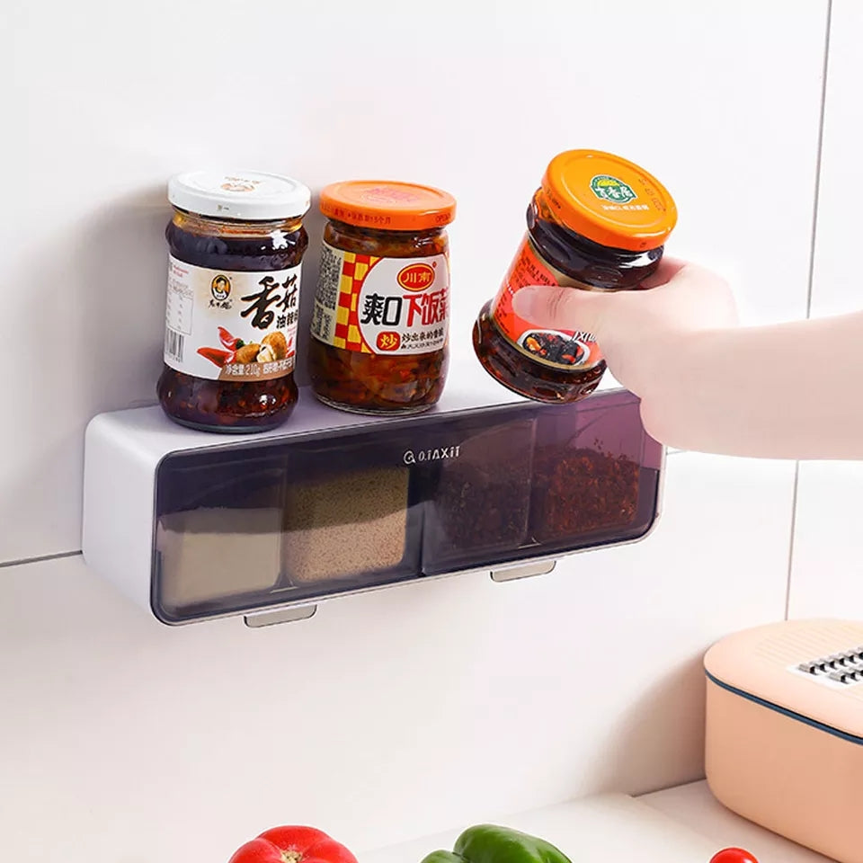 Wall Mounted Punch Free Seasoning Box