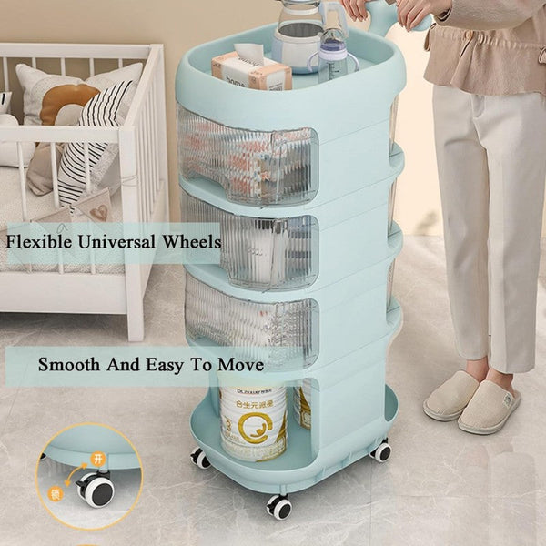 4-Tier Multipurpose Rolling Storage Trolley