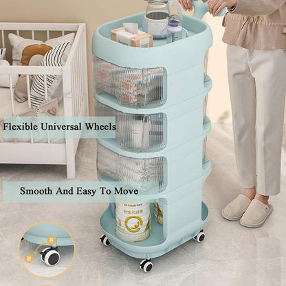 4-Tier Multipurpose Rolling Storage Trolley