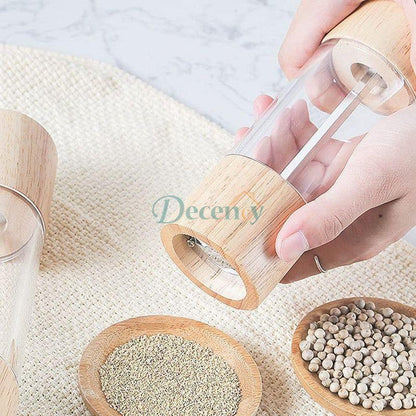 Pepper Grinder Wooden Acrylic Manual Pepper Mills Shakers
