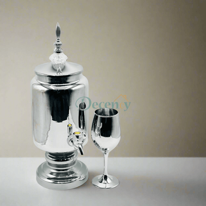 Elegant Glass Decanter with Glasses