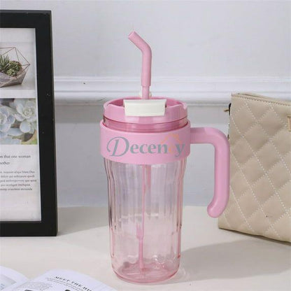 Clear Glass Tumbler with Handle & Infuser Lid