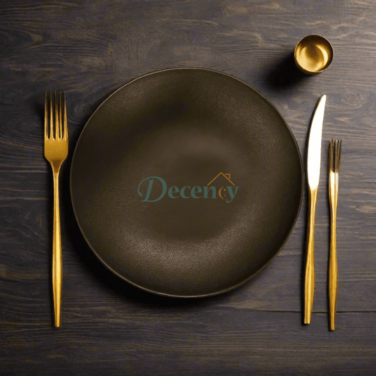matte dark brown ceramic dinner plate  Danny Home dinner plate  durable ceramic dinnerware  modern ceramic plate for dining  microwave safe dinner plate