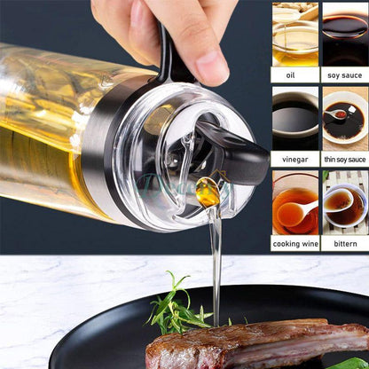 Glass Oil Dispenser Bottle Auto Flip 550 ML