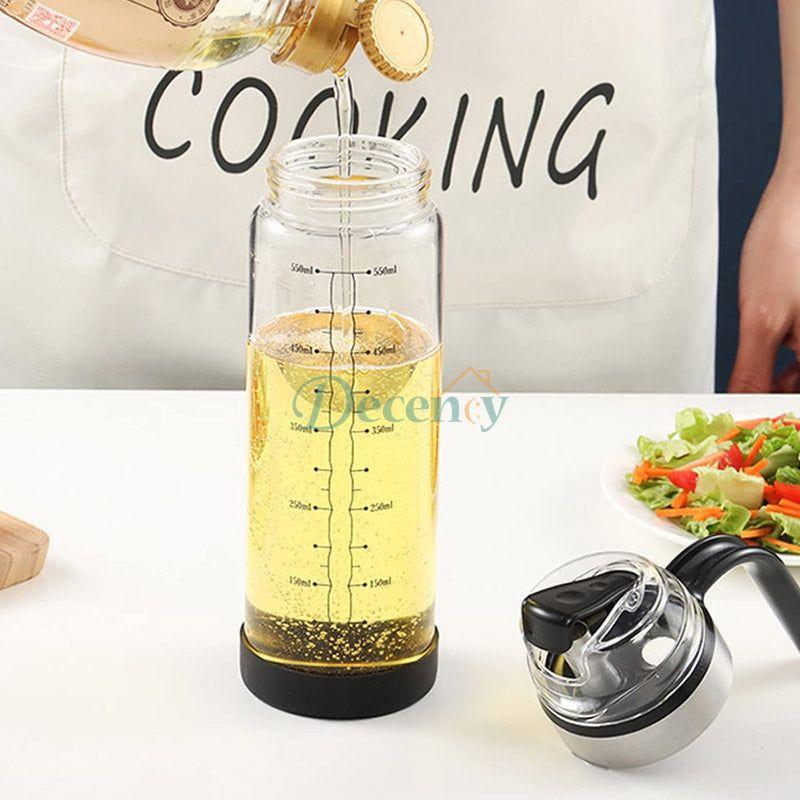 Glass Oil Dispenser Bottle Auto Flip 550 ML