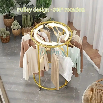Elegant Round Metal Hanger Stand