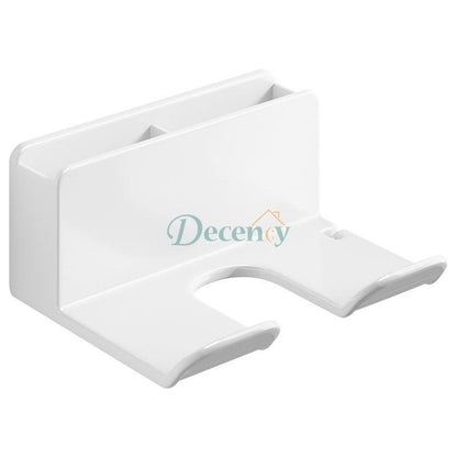 Wall Mounted Hair Dryer Holder With Phone Organizer