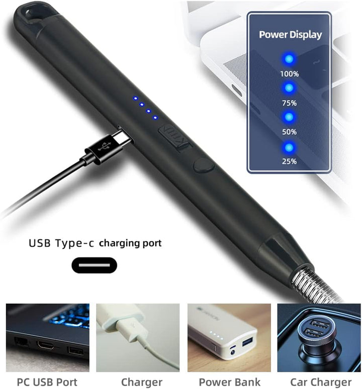 USB Electric Rechargeable Lighter With Flexible Neck