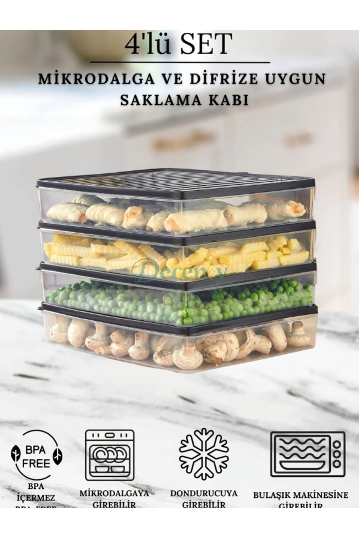 storage container 4pc set (2400ML)