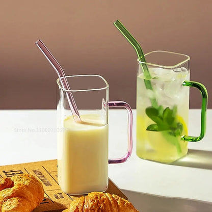 400ML Square Glass with  Handle