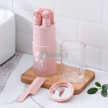  5-in-1 Portable Travel Wash Set Compact, Leak-Proof & Convenient Travel Toiletry Organizer