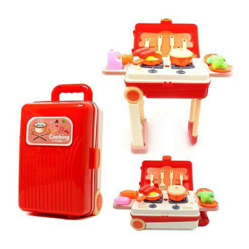 4 in 1 Children's Cooking Table Suitcase