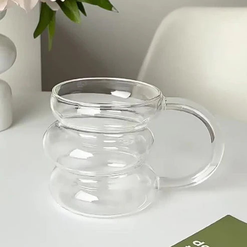 Wave Style Glass Mug