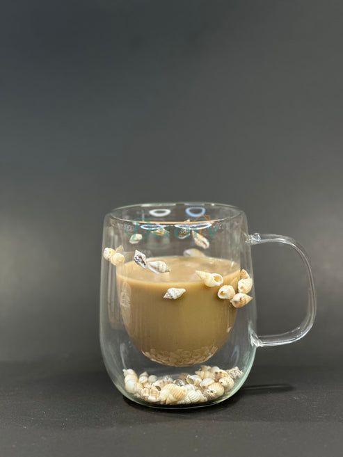 DOUBLE WALL GLASS COFFEE MUGS  350 ML