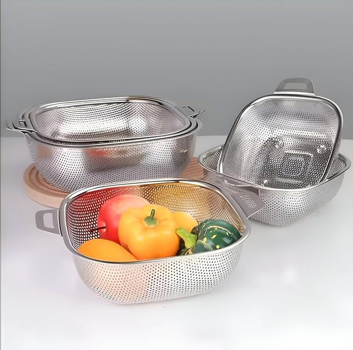 Square Shape Stainless Steel Strainer With Handle