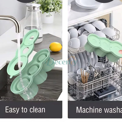  Tumbler Silicone Ice Cube Tray with Steel Tong Flexible Ice Mold with Lid | Food-Grade Silicone | Includes Stainless Steel Tong
