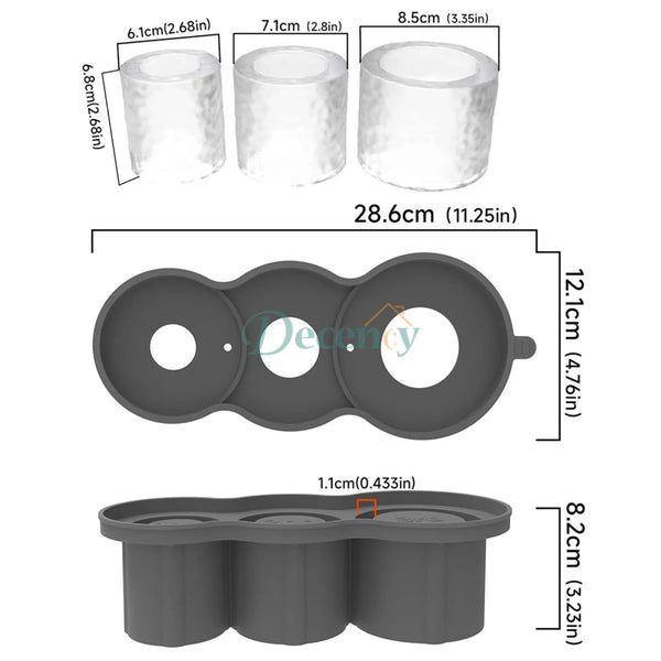  Tumbler Silicone Ice Cube Tray with Steel Tong Premium Silicone Ice Mold with Lid & Stainless Steel Ice Tong – Mess-Free, Easy-Release Cubes