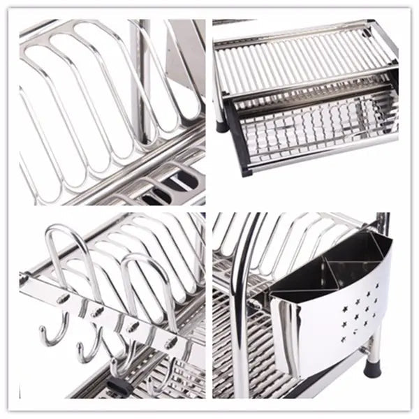 2 TIER KITCHEN DISH RACK