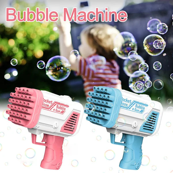 Automatic Rechargeable Bubble Machine Gun 32 Holes