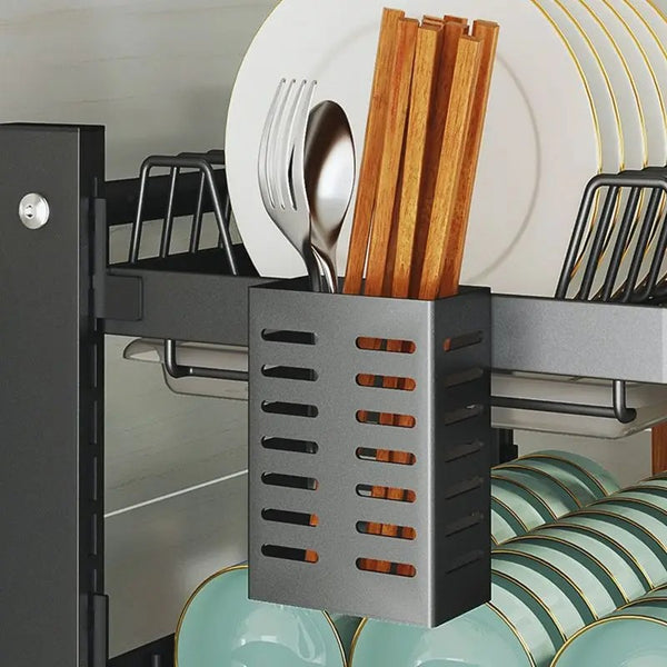 Adjustable Multi-Layer Kitchen Dish Rack – Drainage & Floor-Height