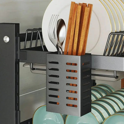 Adjustable Multi-Layer Kitchen Dish Rack – Drainage & Floor-Height