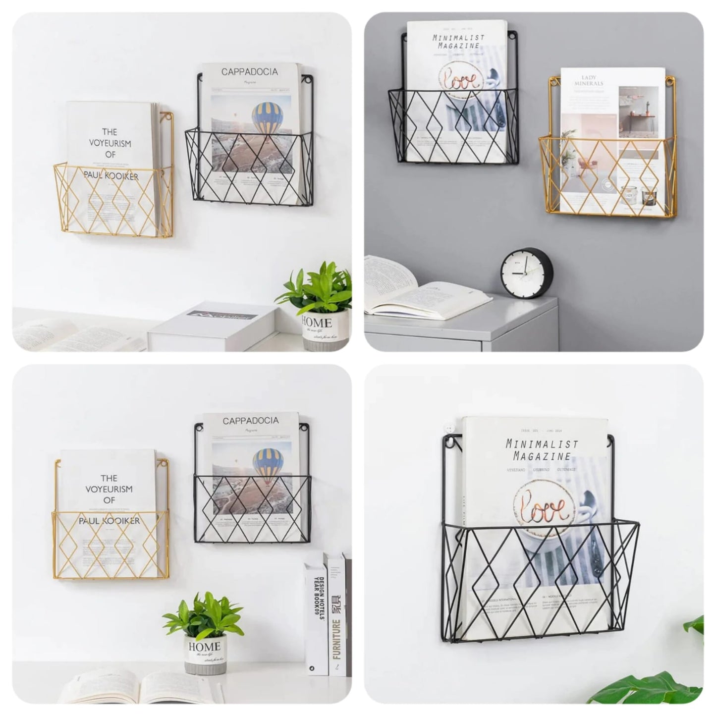 Wall Mounted Books Organizer Shelf