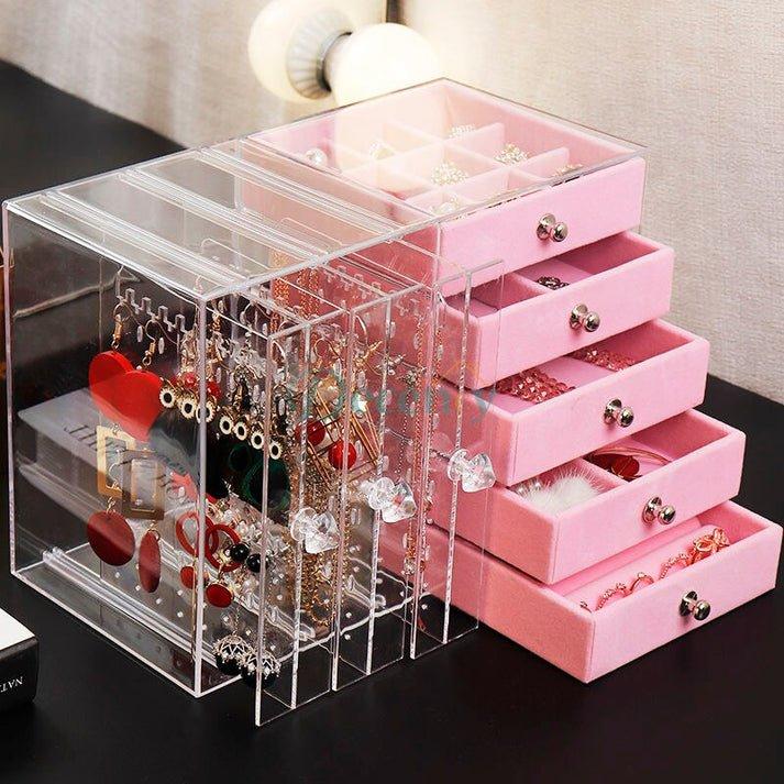 Large Capacity Jewellery Storage Box, Transparent Display Stand - Decency