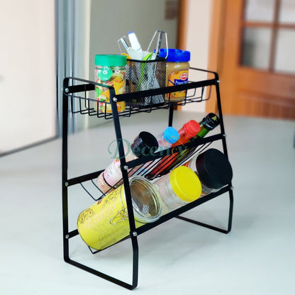 3-Tier Multipurpose Kitchen Storage Rack – Space Saving
