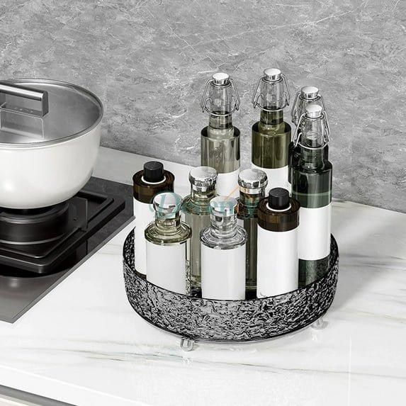 360° Rotating Cosmetics Display Tray,Large Capacity Makeup Perfume Organizer