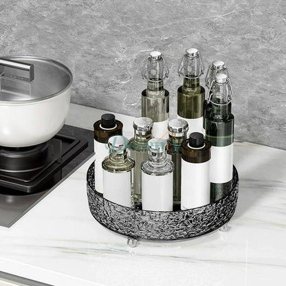360° Rotating Cosmetics Display Tray,Large Capacity Makeup Perfume Organizer