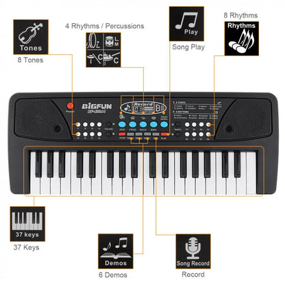 37  Key Electronic Keyboard Without Mic