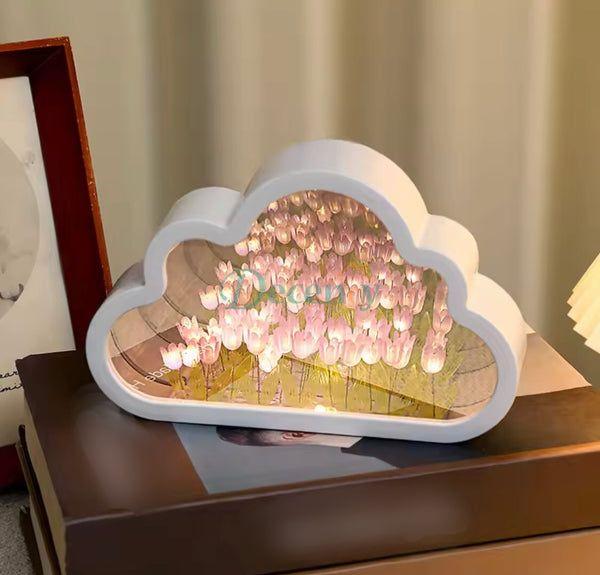 3D Cloud Tulip Night Light Lamp