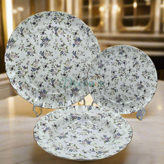  Royal Albert 18-Piece Dinner Set (8 Persons) Classic Sophistication | Fine Porcelain | Elegant Dining for 8
