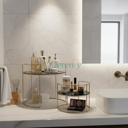 2-Tier Cosmetic & Perfume Organizer Stand – Luxury Makeup Display